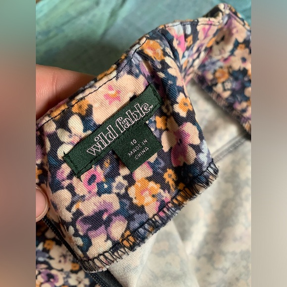 🌸wild fable floral jean mini skirt firm elastic waistband - Size 10 - Picture 4 of 6